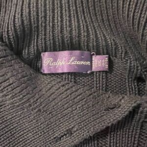 Ralph Lauren Purple label Asymetrical neck Cableknit sweater XXL